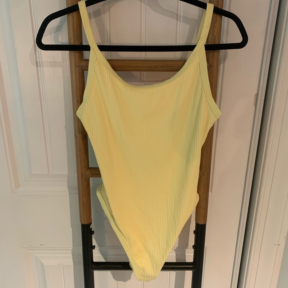 One piece buttercream bathing suit